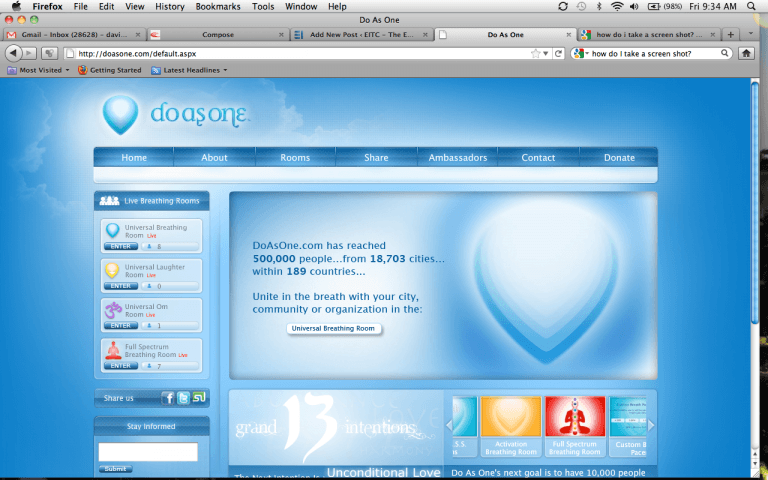 A screen shot of a website with a blue background.