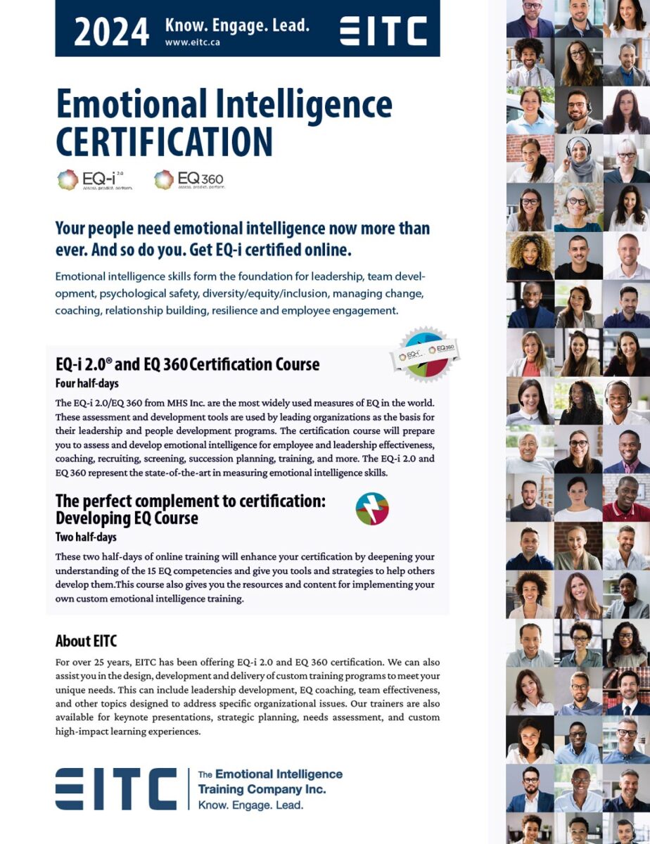 2024 EITC emotional intelligence certification brochure screenshot.