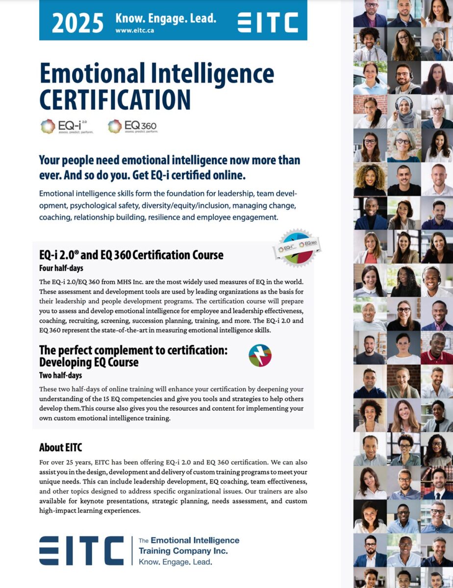 2024 EITC emotional intelligence certification brochure screenshot.